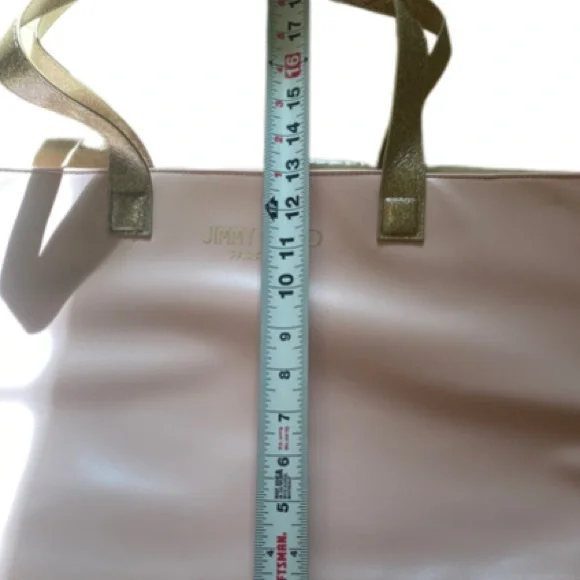 Jimmy Choo Perfumes Large Pink and Gold Glitter Tote Bag - Picture 3 of 14
